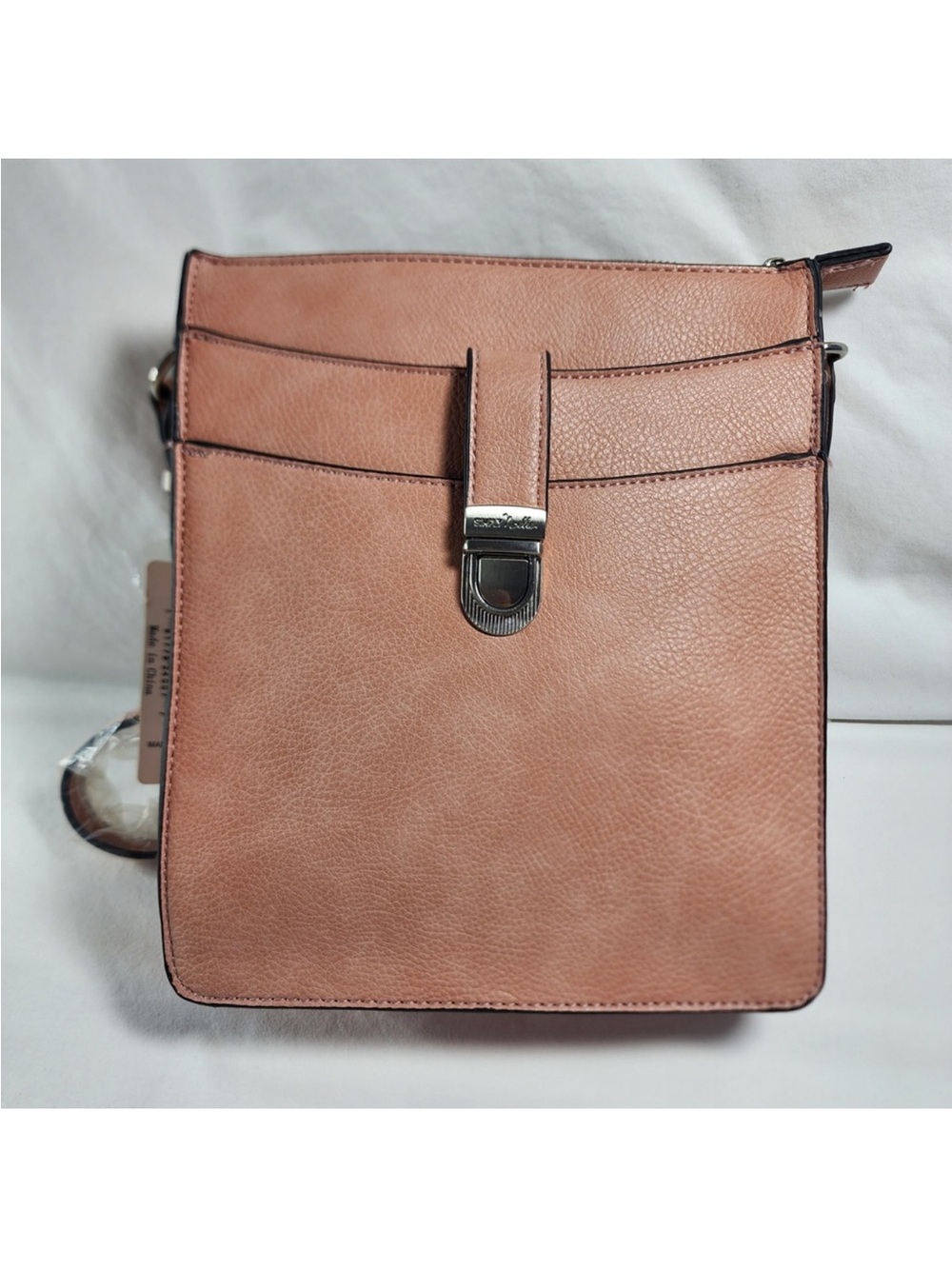 Simply Noelle Blush Pink Crossbody Bag with Silver Hardware